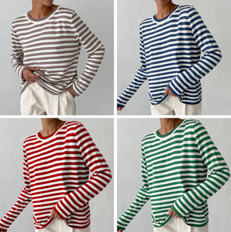 GR | Striped long-sleeved shirt