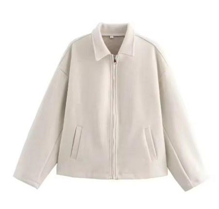 GR | Brown Wool Jacket for Women with Elegant Collar