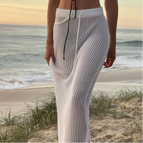 GR | Rosiedress Elastischer Bund Hohl Raum Cover Up Maxi Rock