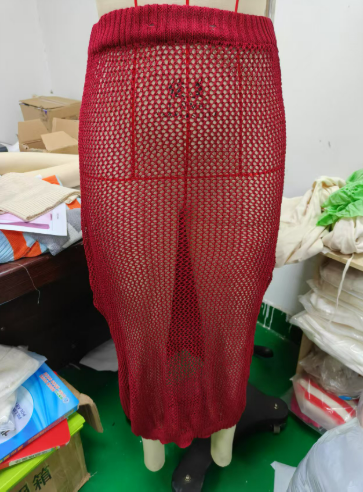 GR | Rosiedress Elastic Waistband Hollow Space Cover Up Maxi Skirt