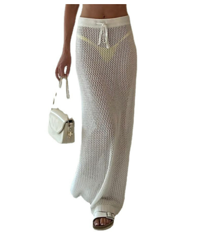 GR | Rosiedress Elastic Waistband Hollow Space Cover Up Maxi Skirt
