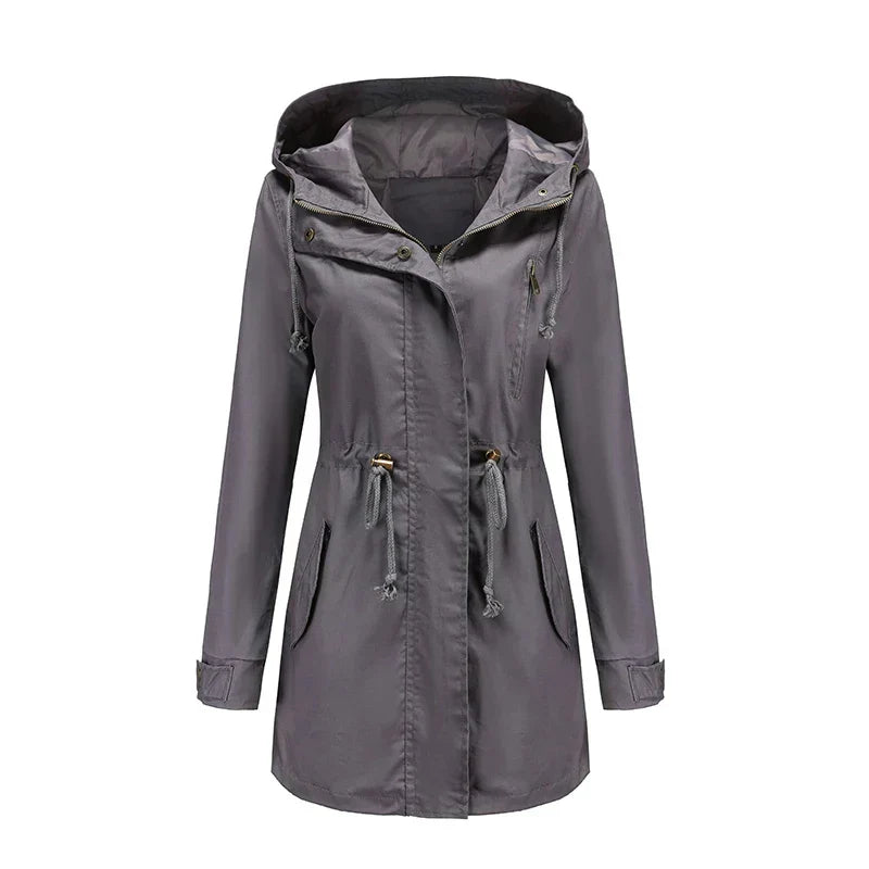 GR | Cotton Trench Coat with Hood
