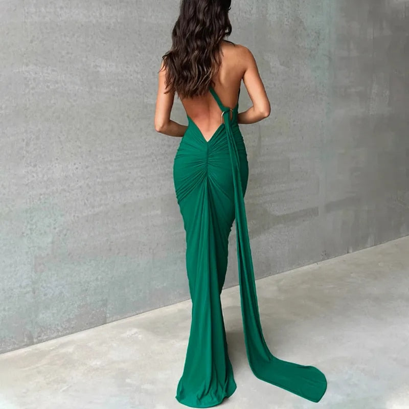 GR | Elegante Bodycon-Kleid mit Einem Schulter Rückehoch
