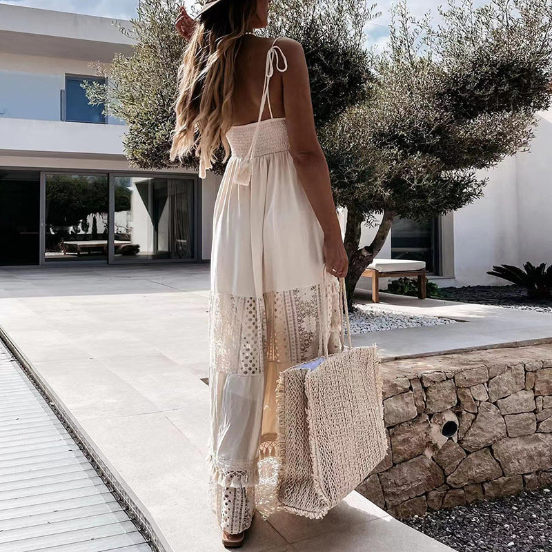 GR | Spitzen Boho Fließkleid