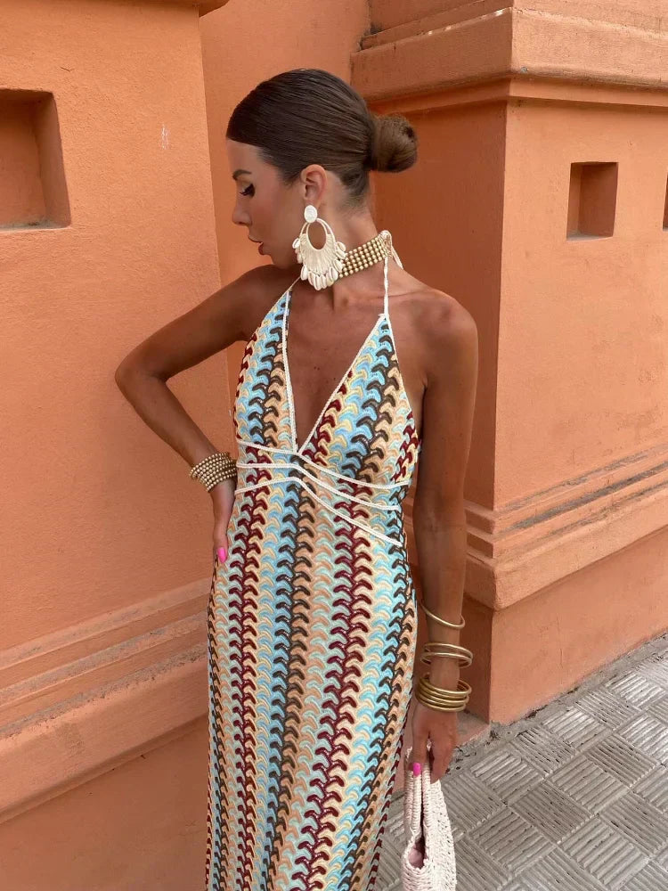 GR | Sleeveless dress with V-neck