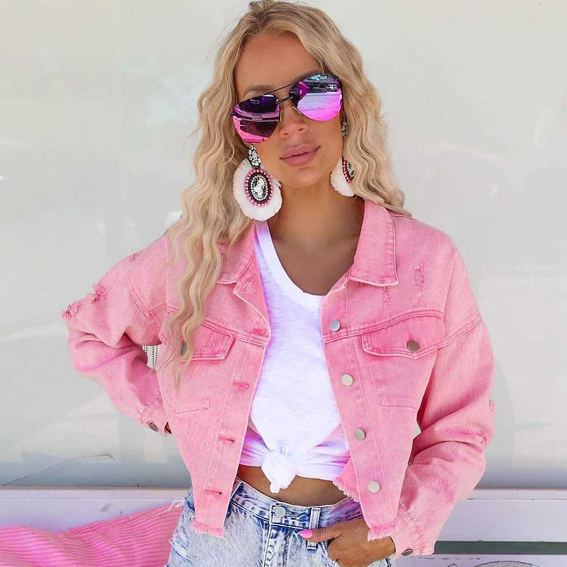 GR - Denim jacket with fringe