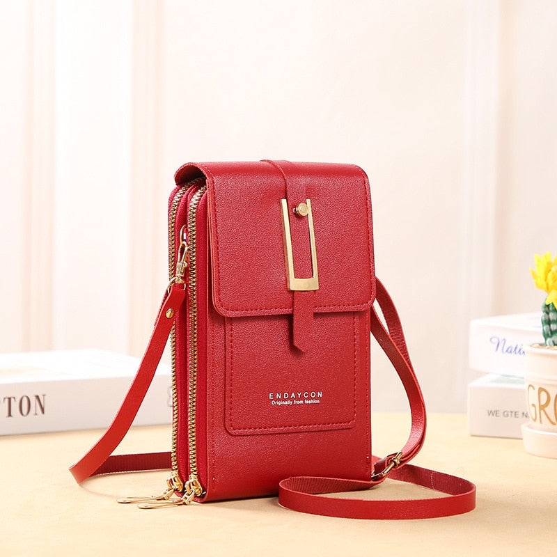 GR Leather Smartphone Clutch | Women's Handbag with Touchscreen Window
