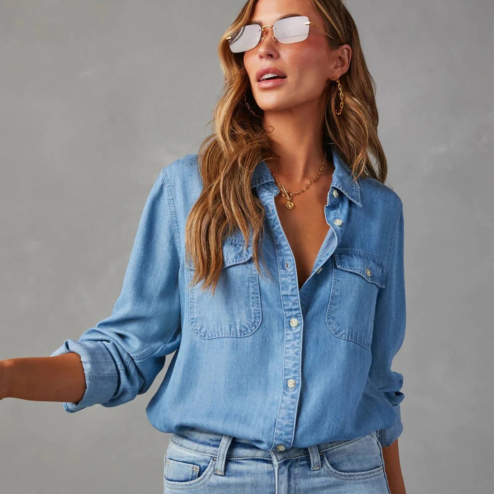 GR | Leichte Denim Hemden