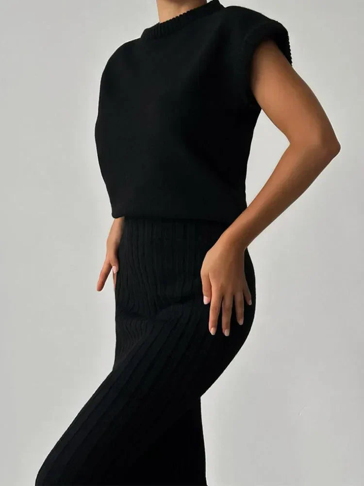 GR - Women's Set - Sleeveless top and long skirt, stylish and versatile