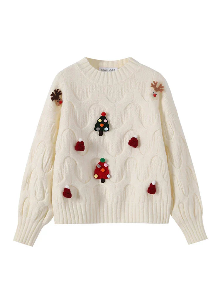 GR - Ugly Christmas Sweater - Women's Vintage Style Christmas Sweater