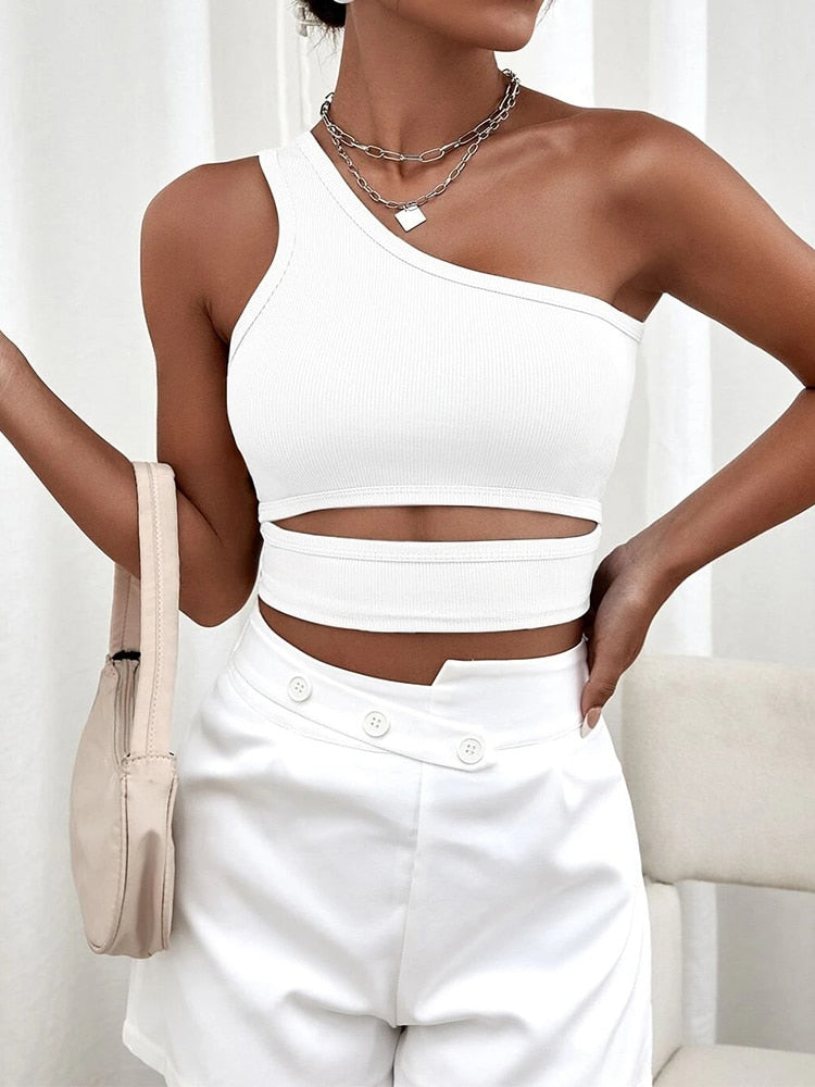 GR - Seamless crop top with cut out
