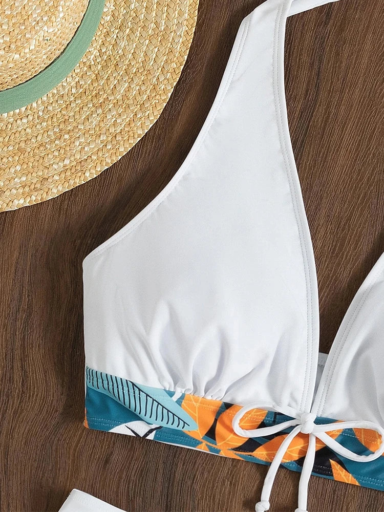 GR | High-waisted printed bikini set