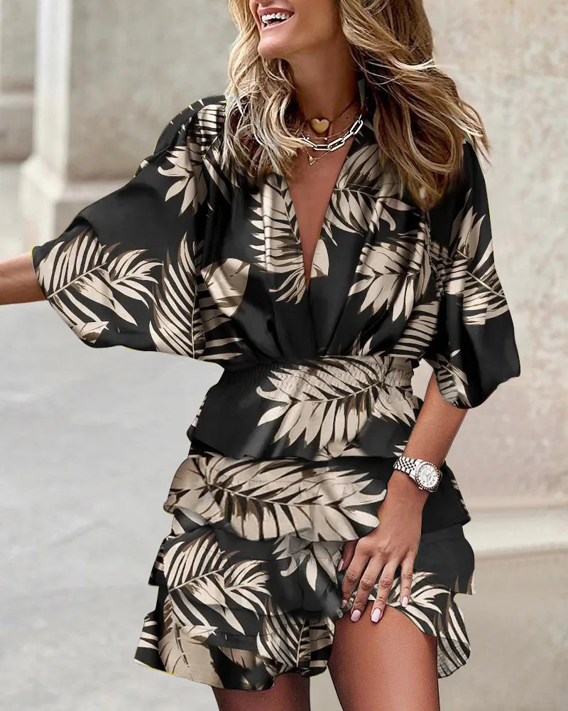 GR - Stylisches bedrucktes Minikleid