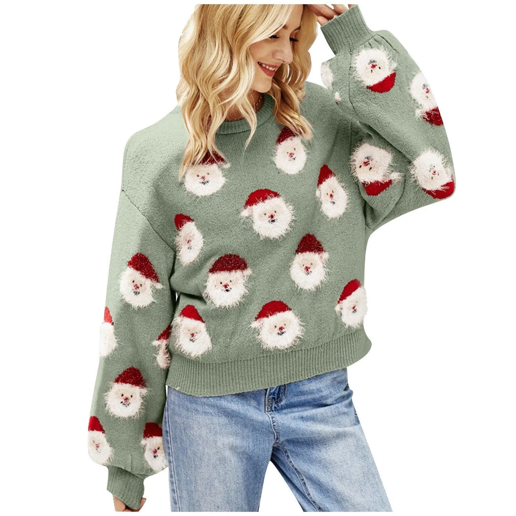 GR - Ugly Christmas Sweater - Santa Claus Pattern Sweater