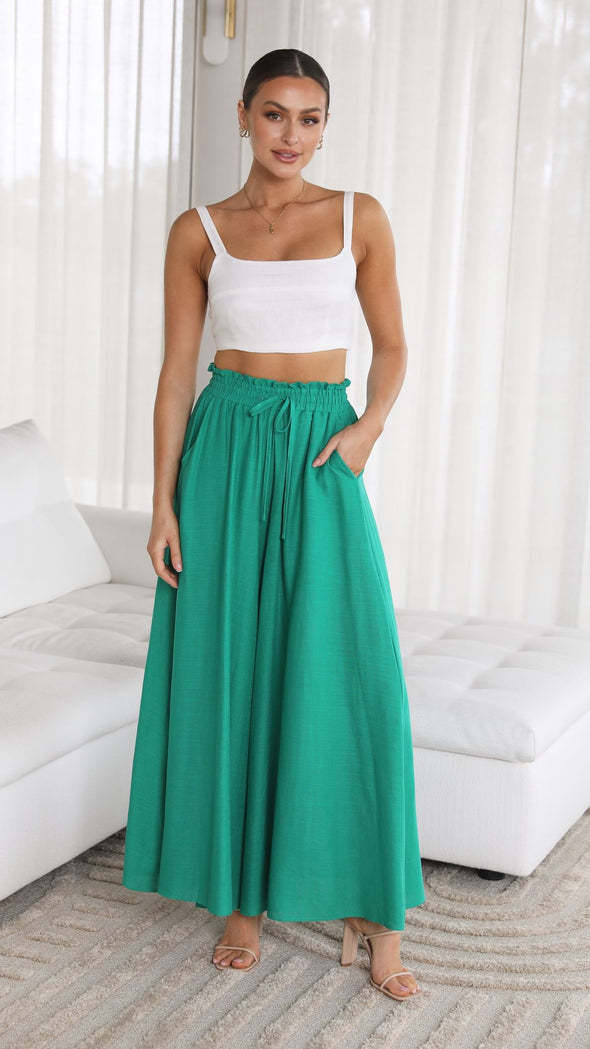 GR Cozy Summit Trousers | Women's Comfortable Pleated Wide-Leg Trousers