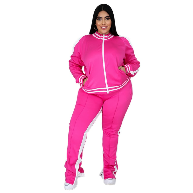 GR Cozy Complete Outfit: Plus-Size Sweatshirt and Jogging Pants Set