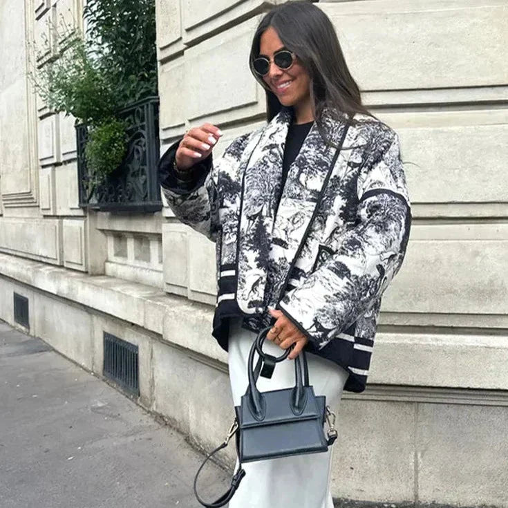 GR | Elegant floral patterned jacket
