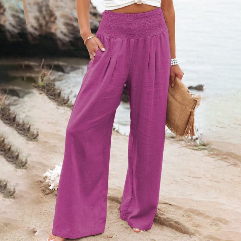 GR | Lässige weite Leinenhose für Frauen