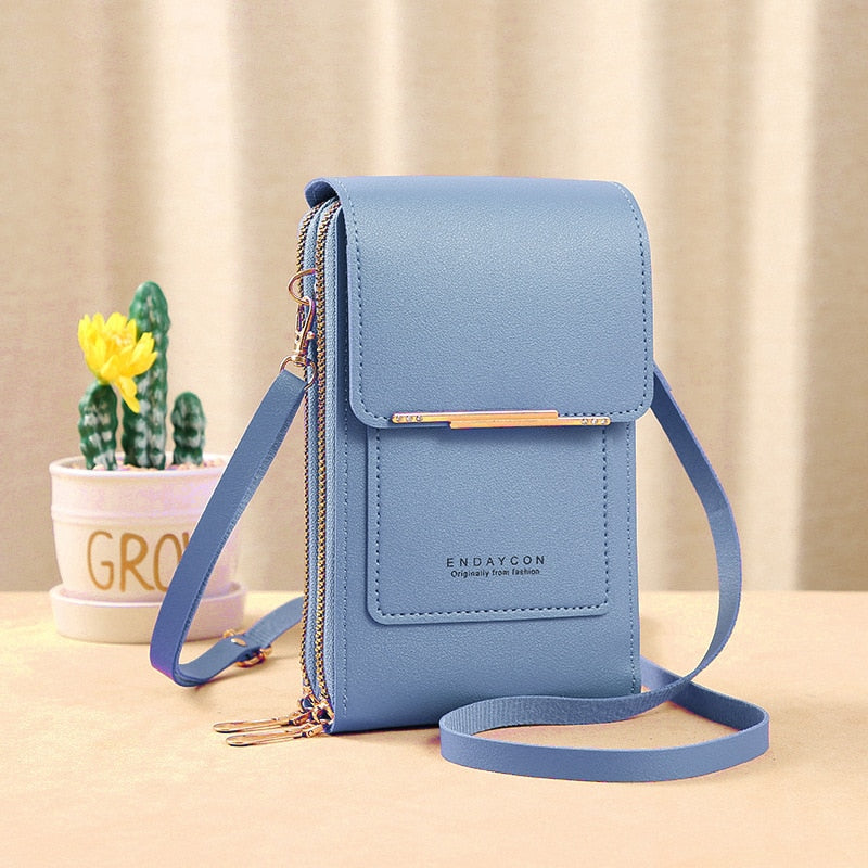 GR Leather Smartphone Clutch | Women's Handbag with Touchscreen Window