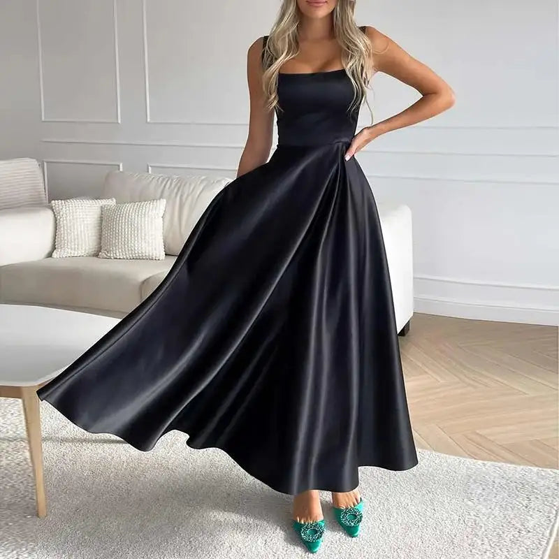 GR | Modern Sleeveless Maxi Dress with High Waist for Women