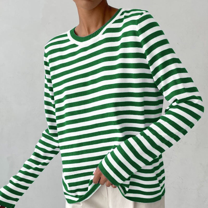 GR | Long-sleeved top with striped pattern