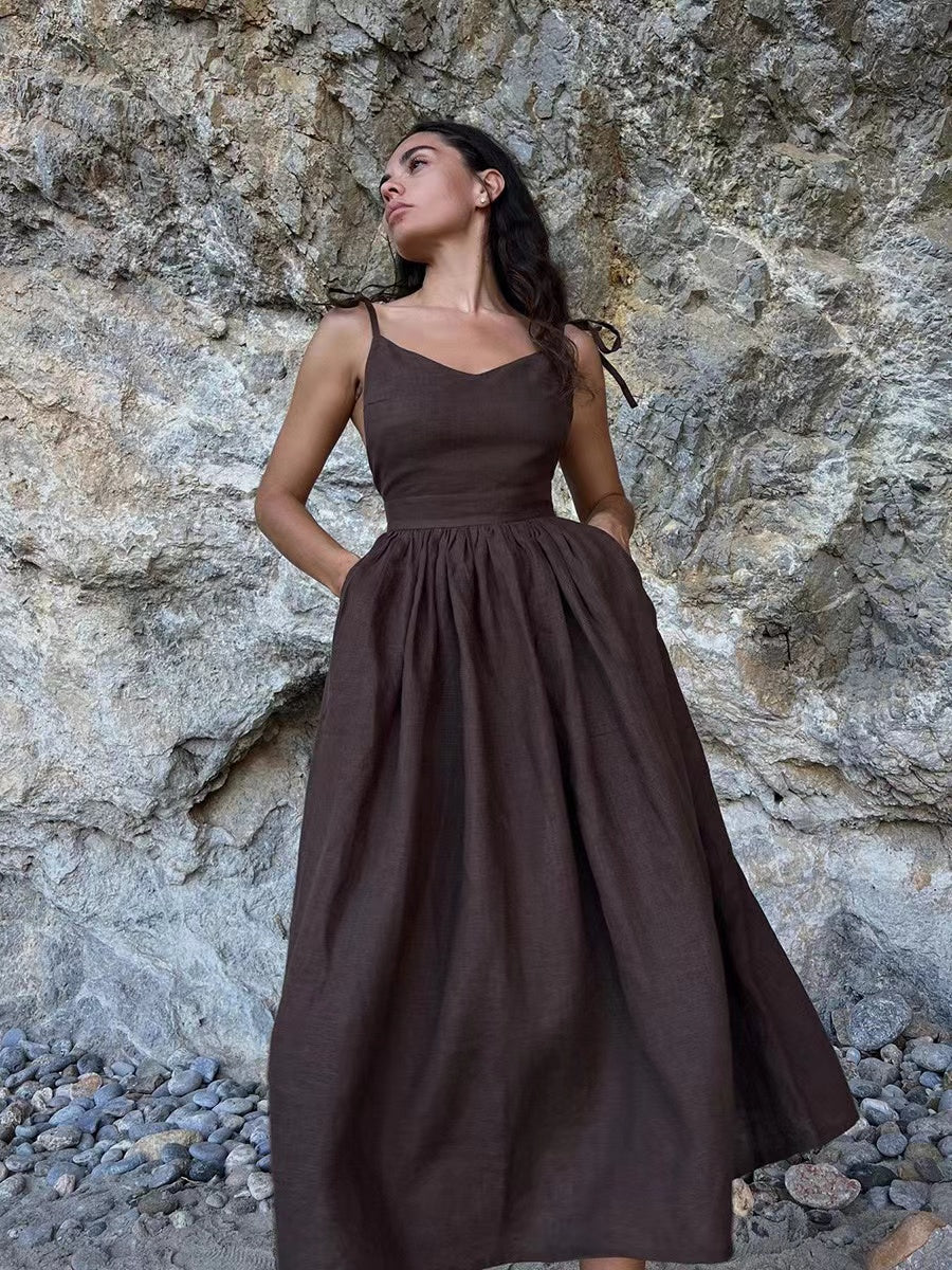 GR | Breathable Linen Summer Dress for Women