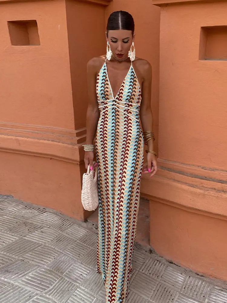 GR | Sleeveless dress with V-neck