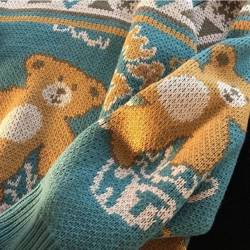 GR - Ugly Christmas Sweater - Cute Bear Sweater for Couples 