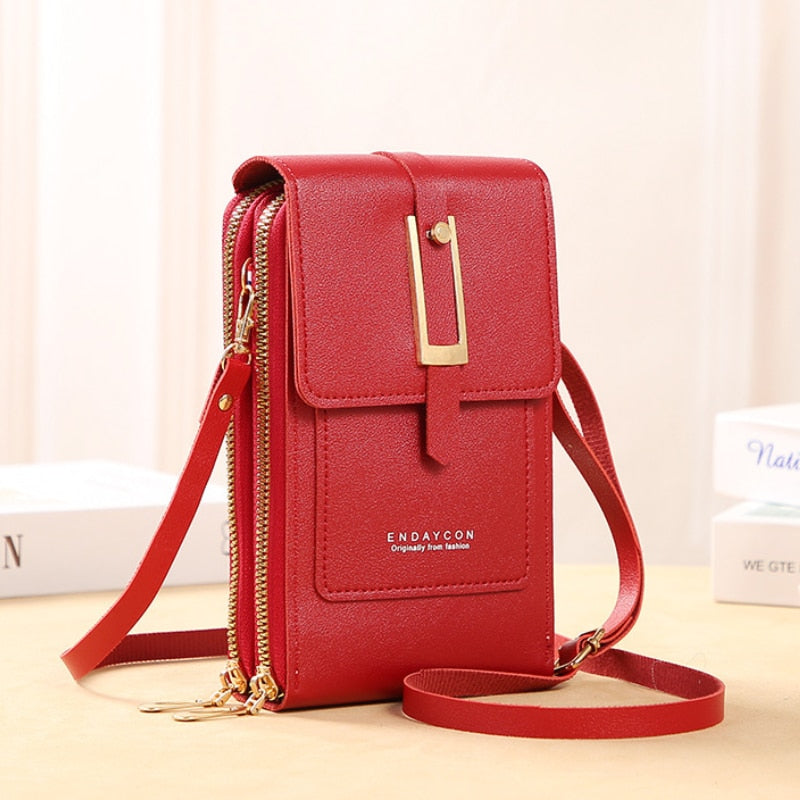 GR Leather Smartphone Clutch | Women's Handbag with Touchscreen Window