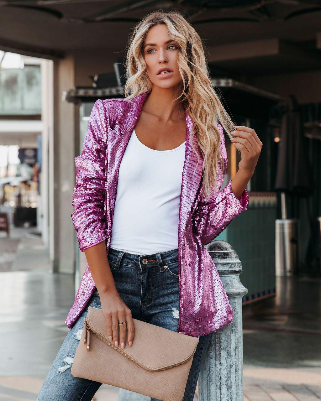 GR | Shiny blazer for women - Elegant and glamorous