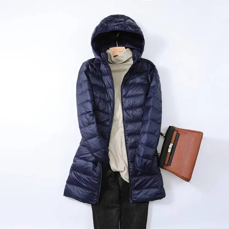 GR - Women's wearable puffer coat with detachable hood