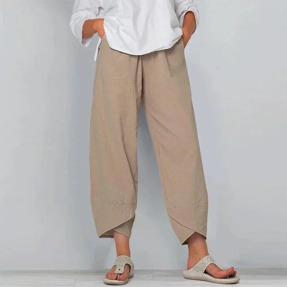 GR | Cotton-linen trousers for women