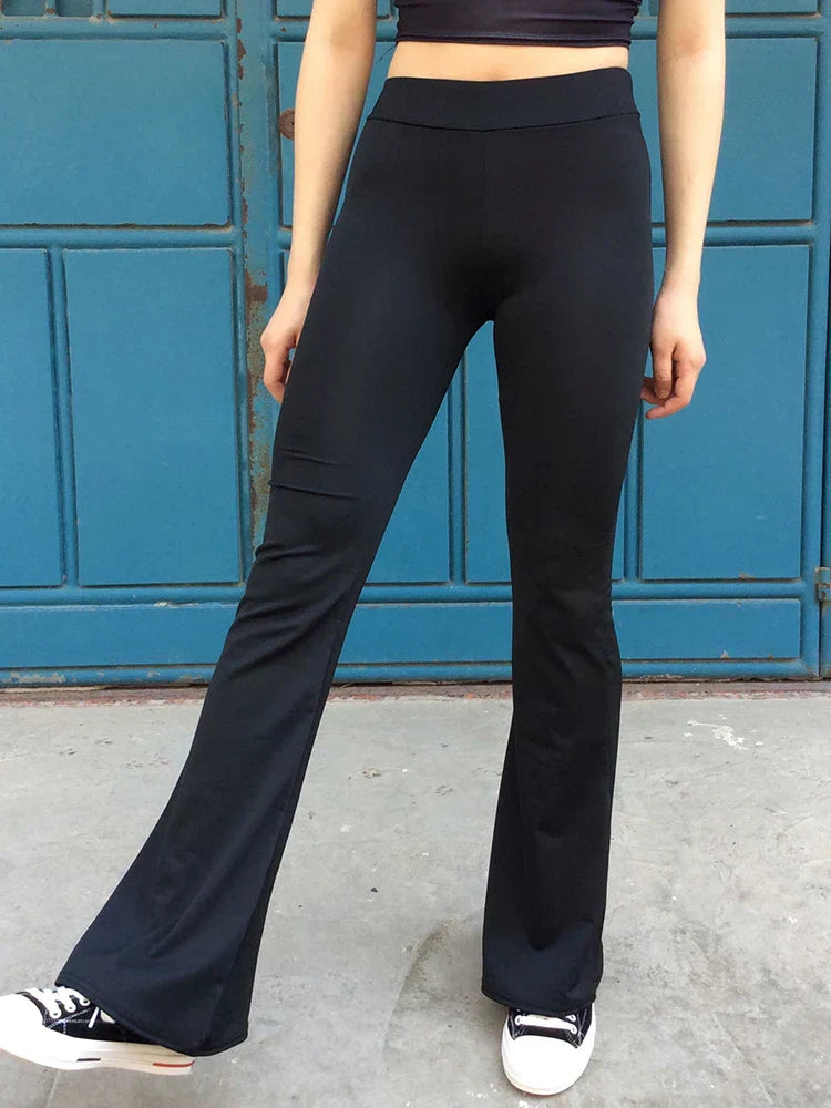 GR | New Yoga Pants Sexy Leggings Black White Striped Printed Loose Fit Women's Streetwear Elastic Elegant Pants