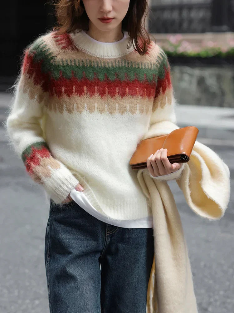 GR - Ugly Christmas Sweater - Chunky knit sweater with retro pattern