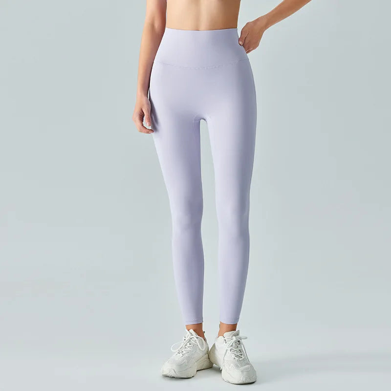 GR | Emily Sportswear Naked Hochtaillierte Tight Yoga Hosen Doppelseitig Gebürstet Pfirsich Po-Hebende Lauf Sport Fitness Leggings