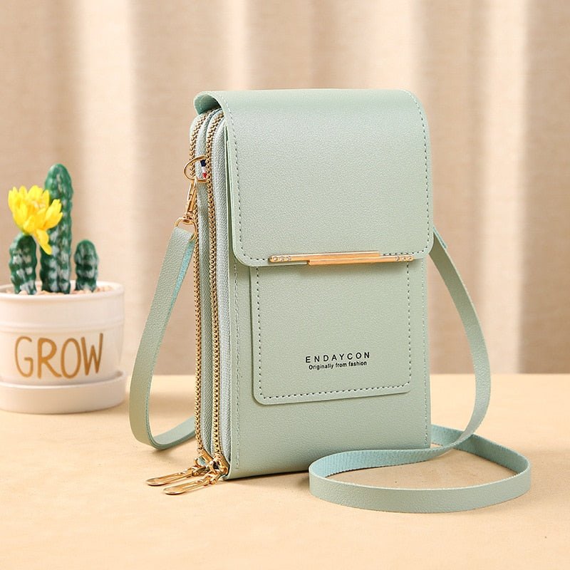 GR Leather Smartphone Clutch | Women's Handbag with Touchscreen Window