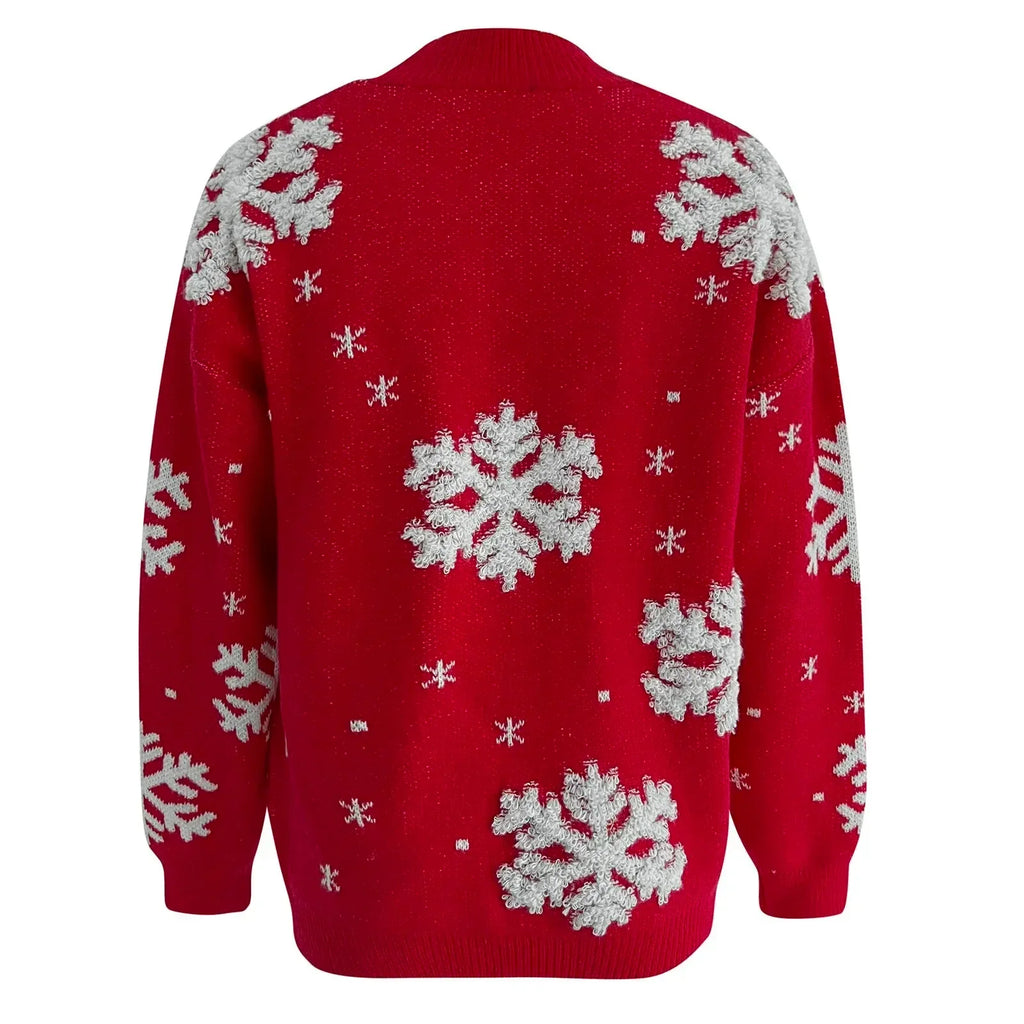 GR - Ugly Christmas Sweater - Glittering snowflake look with festive flair