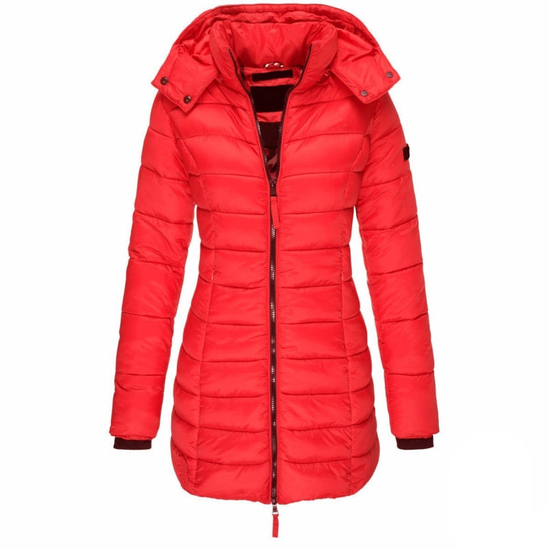 GR Women's Parka Coat | Long winter jacket with hood and down filling