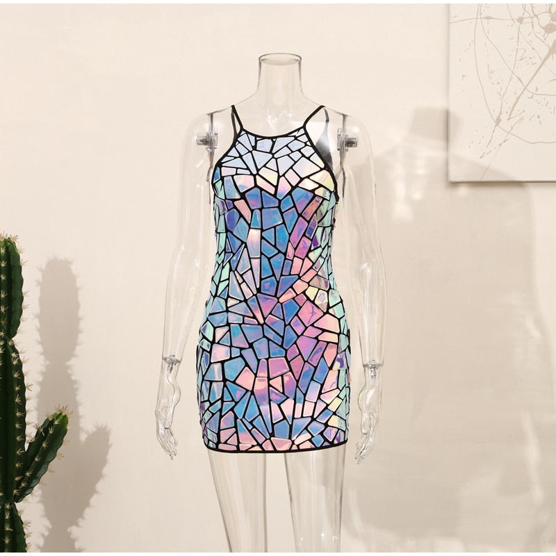 GR | Steh einfach da und starre Minikleid