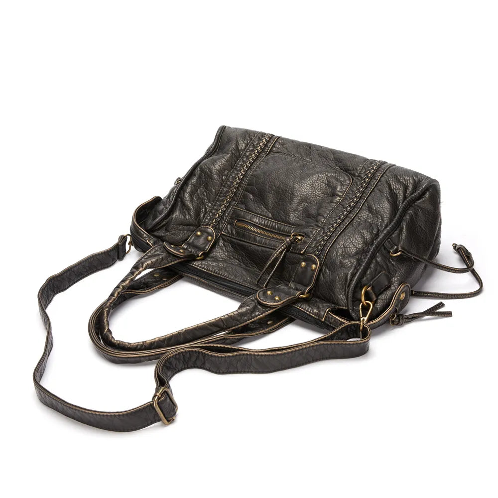 Obsidian - Luxury Black Leather Handbag