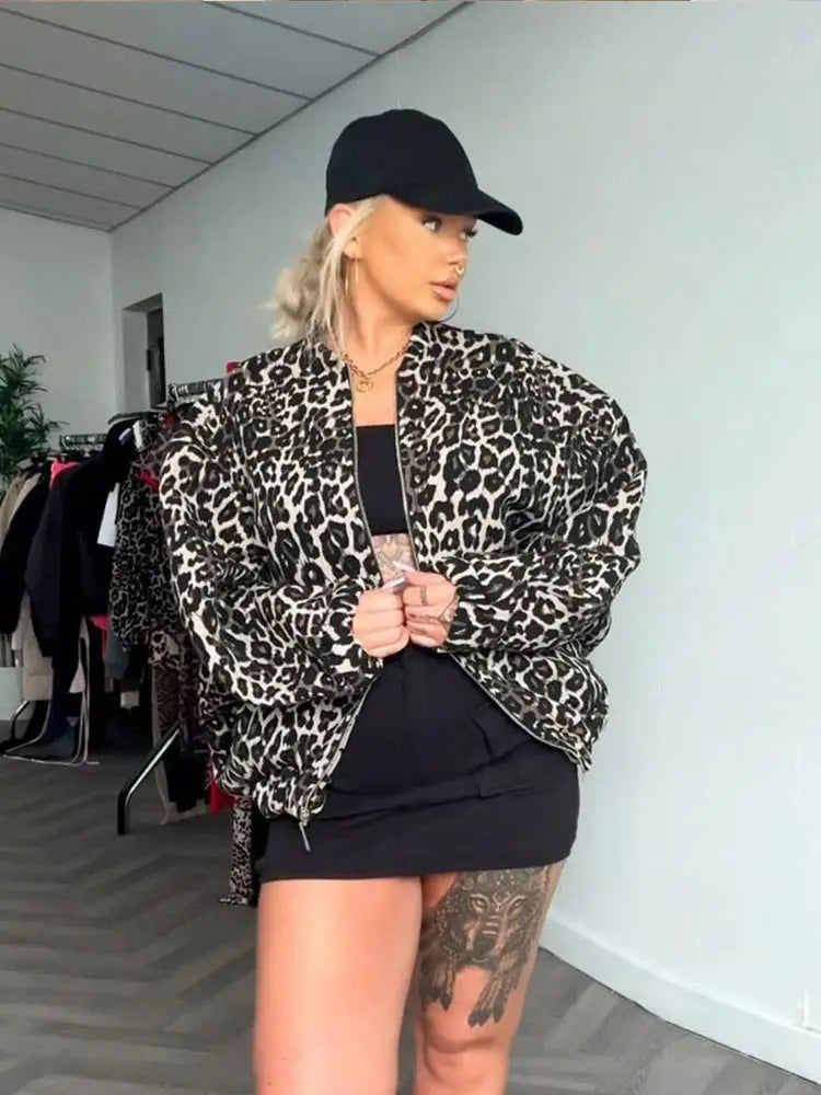 GR | Leopard print jacket for women 