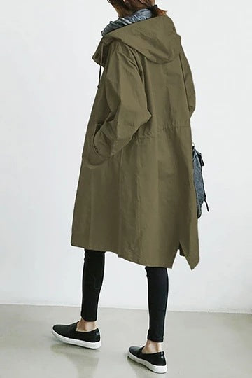 GR | Women's hooded trench coat