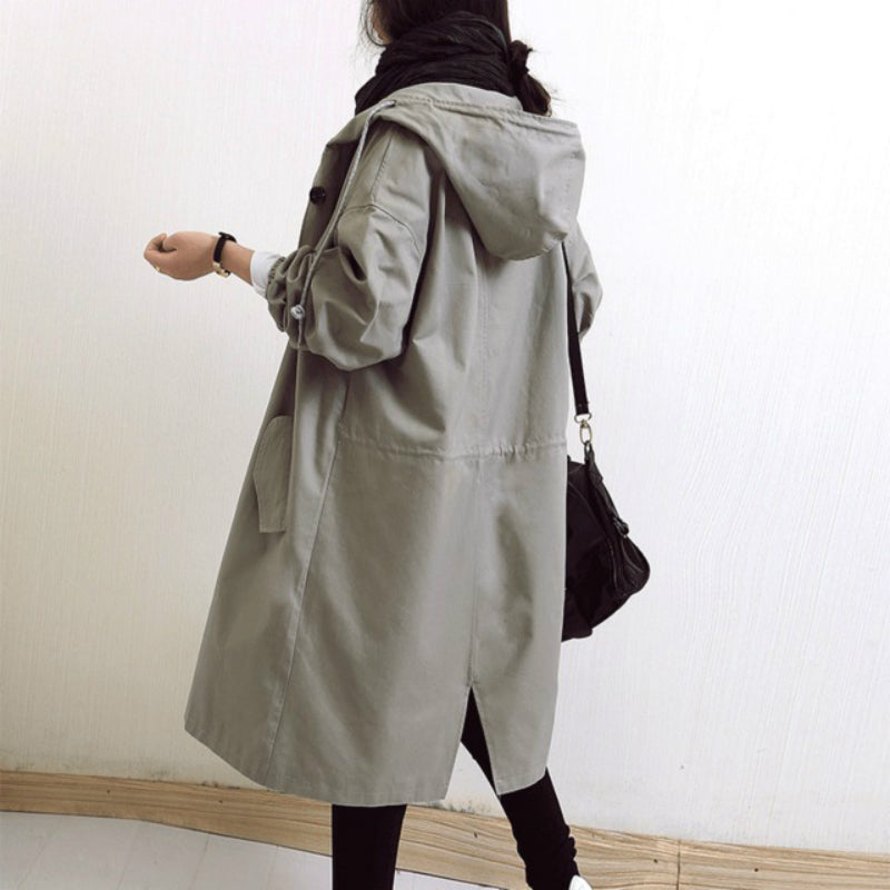 GR | Women's hooded trench coat