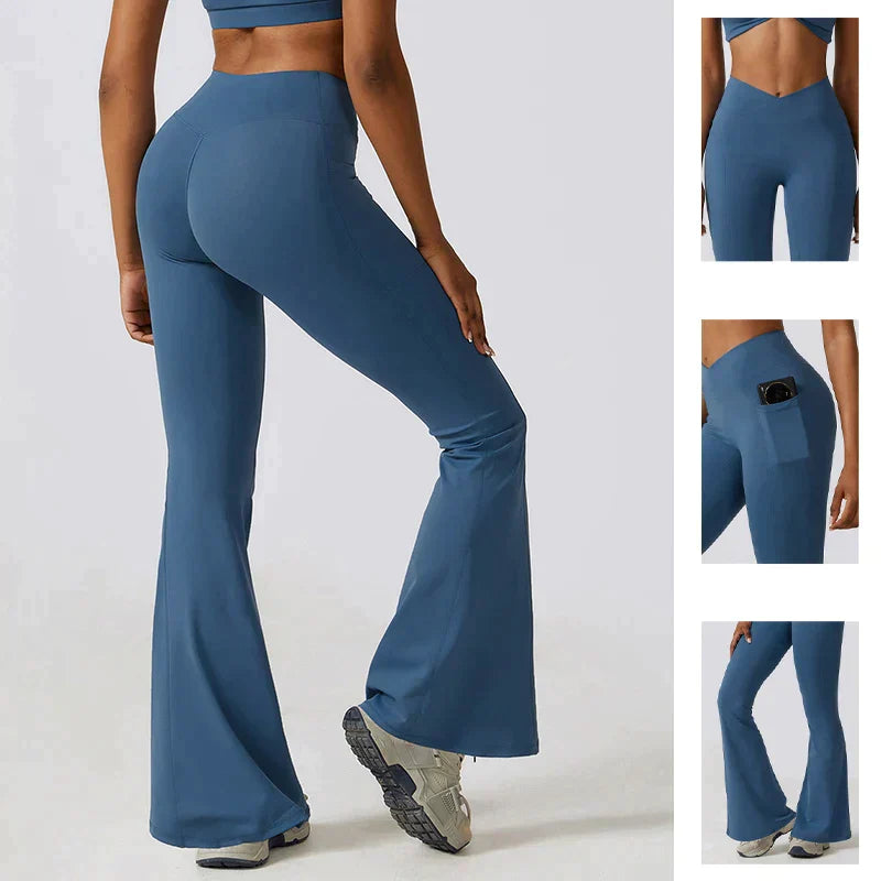 GR | Hoch taillierte Flare-Leggings