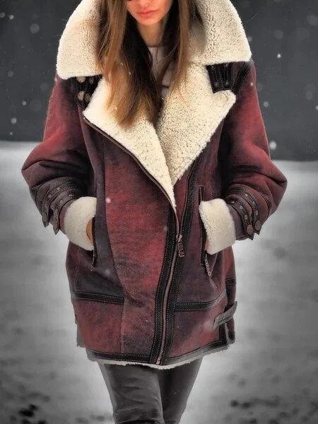 GR - Suede Sherpa Jacket for Women