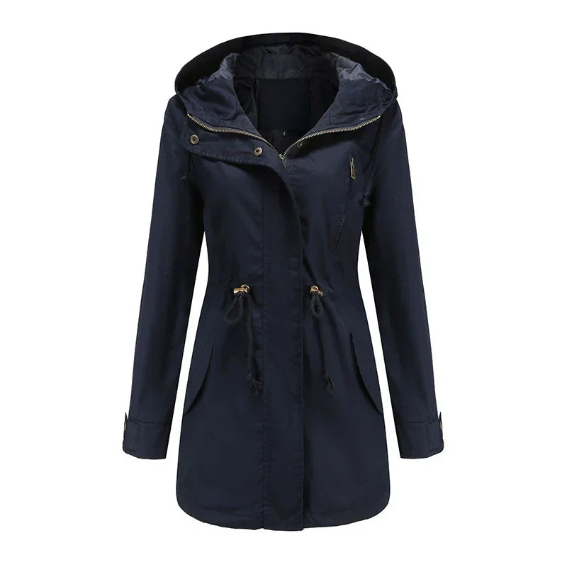 GR | Baumwoll Trenchcoat Mit Kapuze