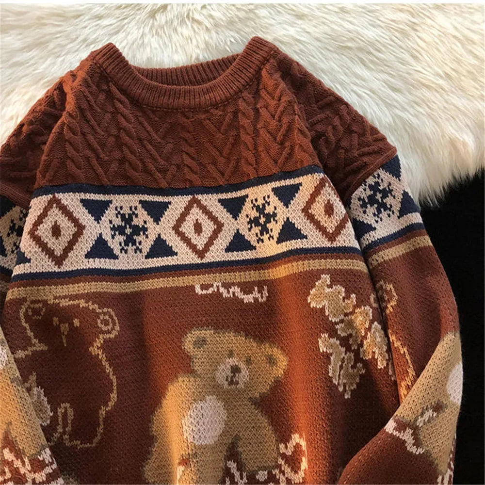 GR - Ugly Christmas Sweater - Cute Bear Sweater for Couples 