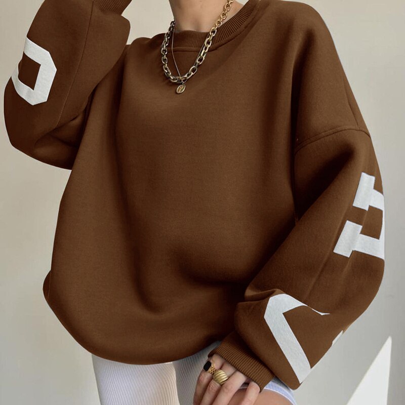 GR Long-sleeved tops O-neck hoodies 