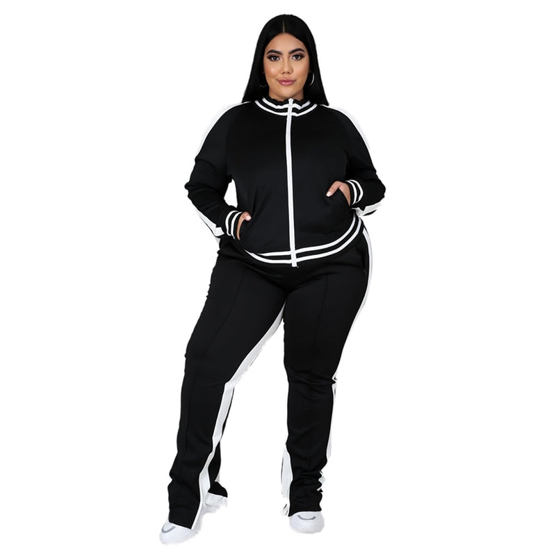 GR Cozy Complete Outfit: Plus-Size Sweatshirt and Jogging Pants Set