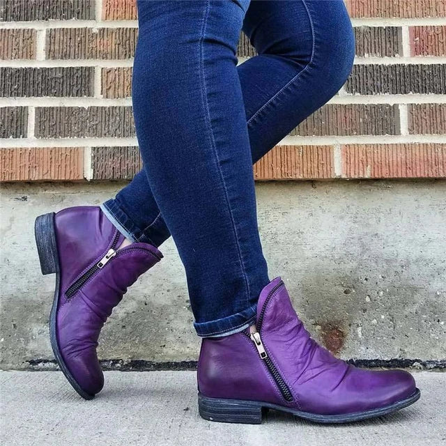 GR - Women's Zipper Ankle Boots